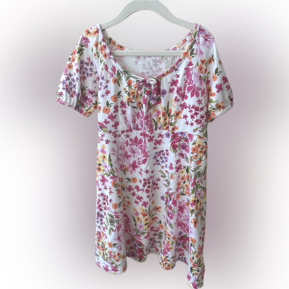 Children’s Place Floral Dress with Pink and Orange Accents